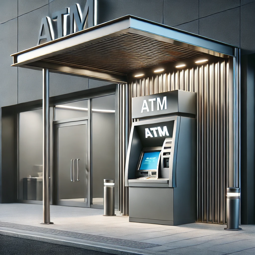 Custom Designed Atm Metal Fabricated Awning