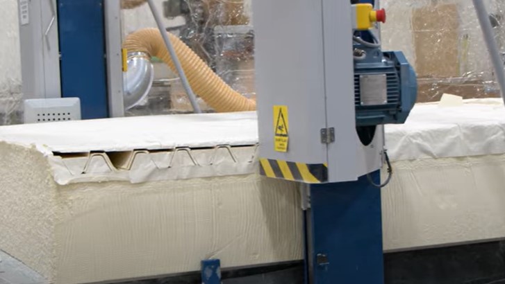 Foam cutting process for custom composite manufacturing by KPI Concepts