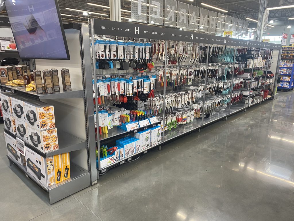 metal store shelving