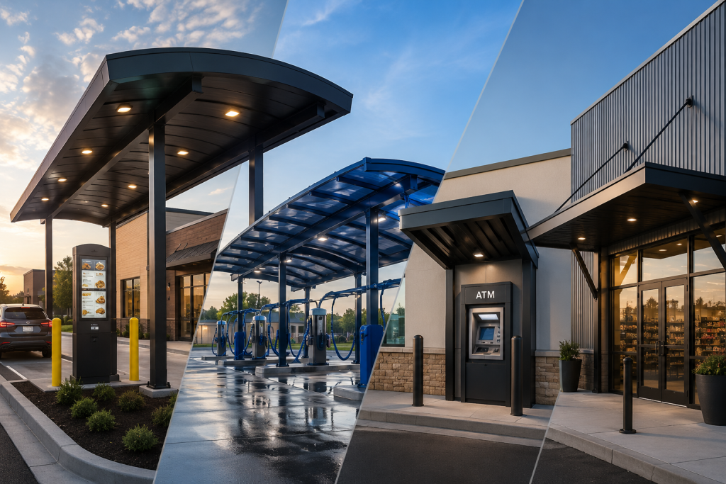 Custom Commercial Metal Awning Supplier